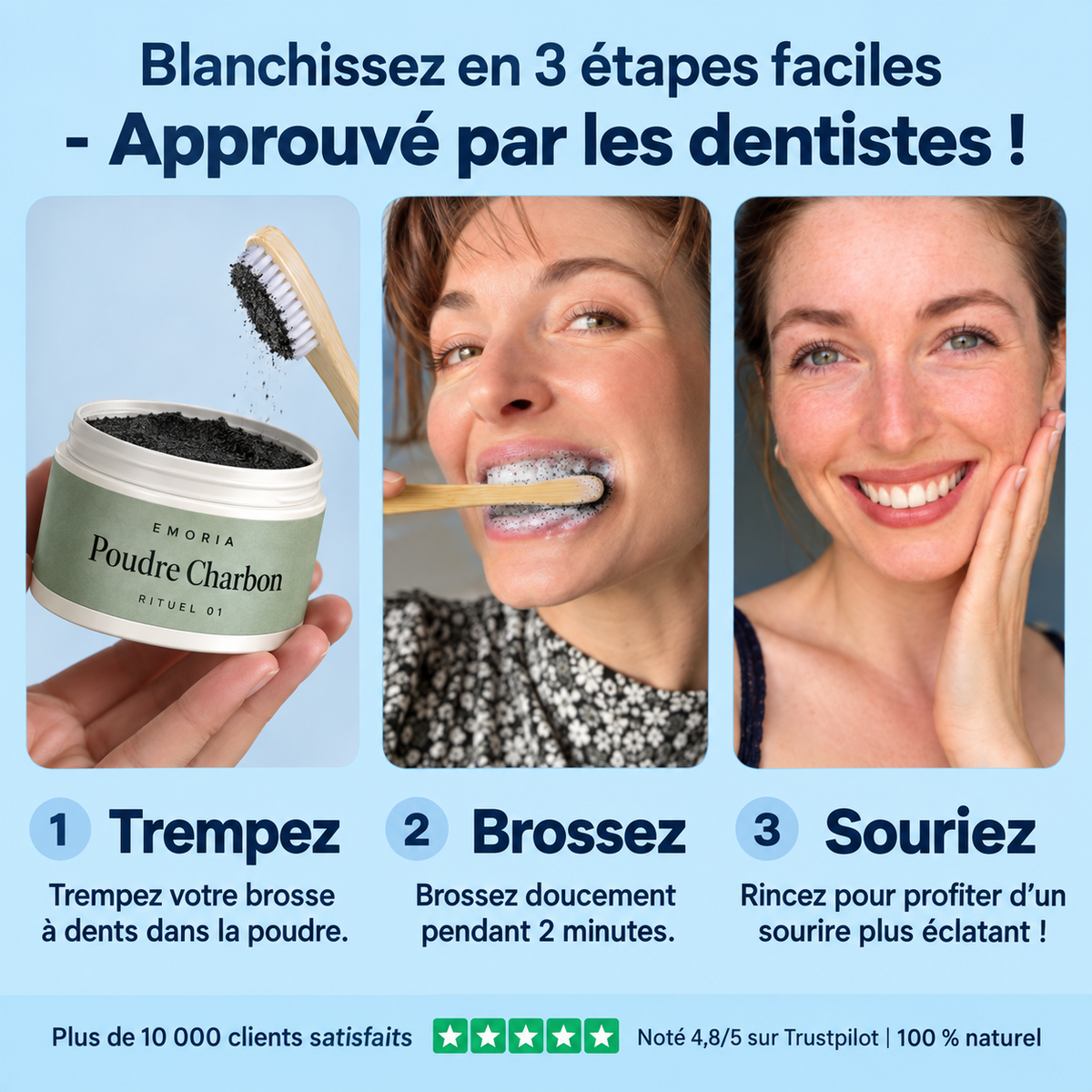 Poudre Charbon Blanchissante